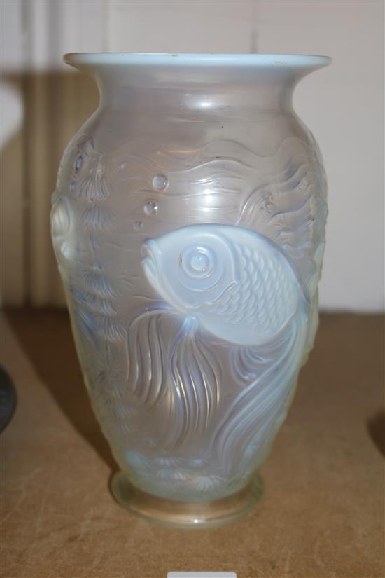 French opalescent glass vase
